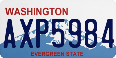 WA license plate AXP5984
