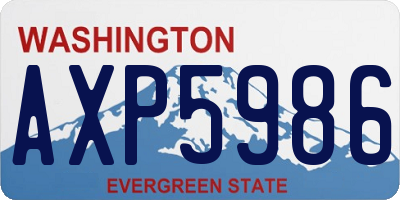 WA license plate AXP5986