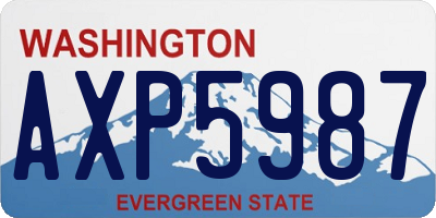 WA license plate AXP5987