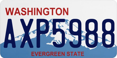 WA license plate AXP5988