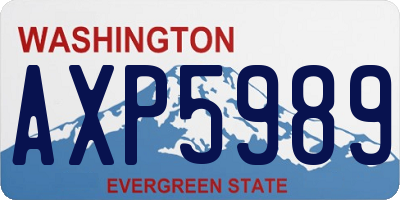 WA license plate AXP5989