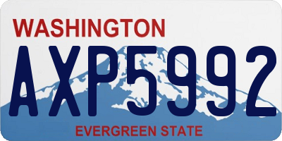 WA license plate AXP5992