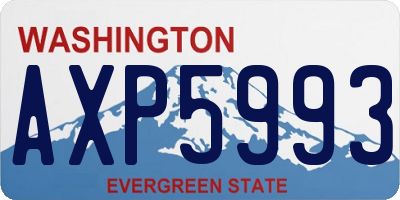 WA license plate AXP5993