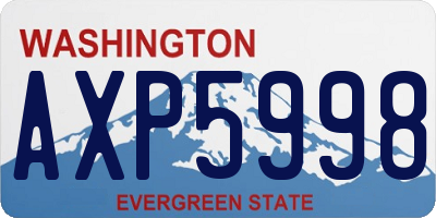 WA license plate AXP5998