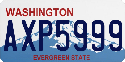 WA license plate AXP5999