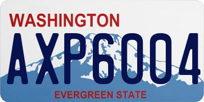 WA license plate AXP6004