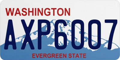 WA license plate AXP6007