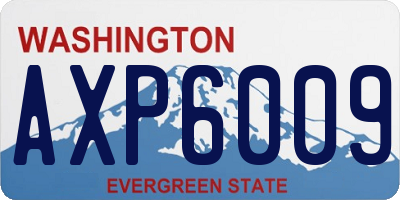 WA license plate AXP6009
