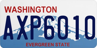 WA license plate AXP6010