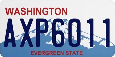 WA license plate AXP6011