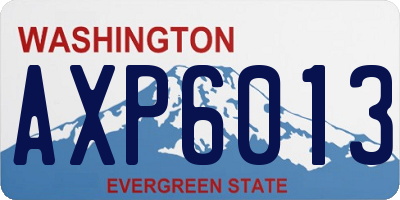 WA license plate AXP6013