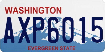 WA license plate AXP6015