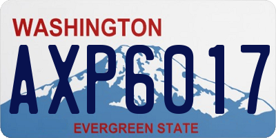 WA license plate AXP6017