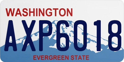 WA license plate AXP6018