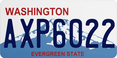 WA license plate AXP6022
