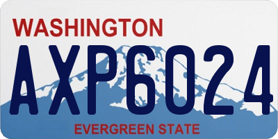 WA license plate AXP6024