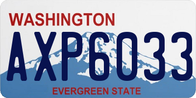 WA license plate AXP6033