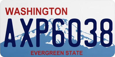 WA license plate AXP6038