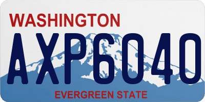 WA license plate AXP6040