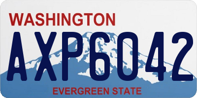 WA license plate AXP6042