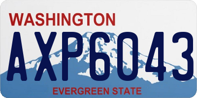 WA license plate AXP6043