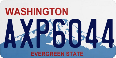WA license plate AXP6044