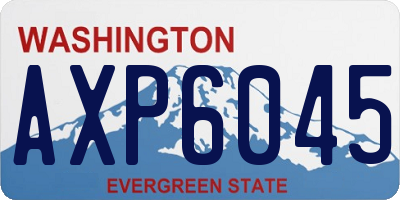WA license plate AXP6045