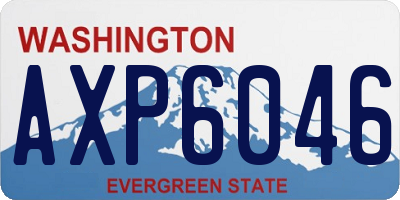 WA license plate AXP6046
