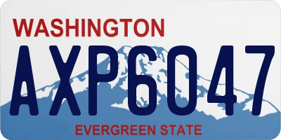 WA license plate AXP6047