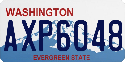 WA license plate AXP6048
