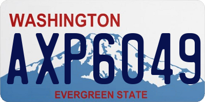 WA license plate AXP6049