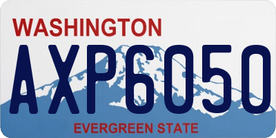 WA license plate AXP6050