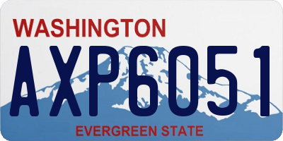 WA license plate AXP6051