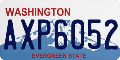 WA license plate AXP6052
