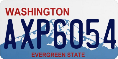 WA license plate AXP6054