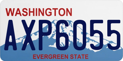 WA license plate AXP6055