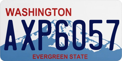 WA license plate AXP6057