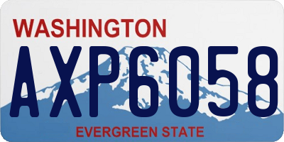 WA license plate AXP6058
