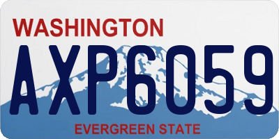 WA license plate AXP6059