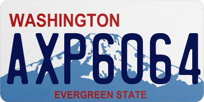 WA license plate AXP6064