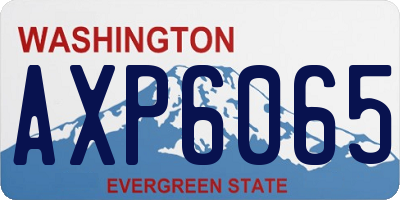 WA license plate AXP6065