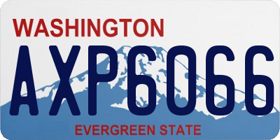 WA license plate AXP6066