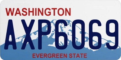 WA license plate AXP6069