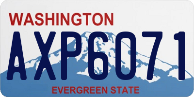 WA license plate AXP6071