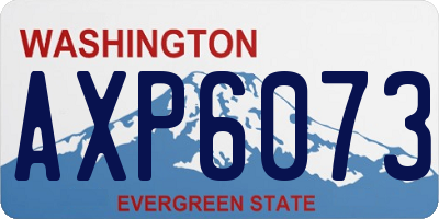 WA license plate AXP6073