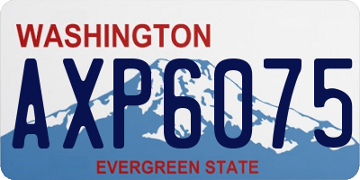 WA license plate AXP6075