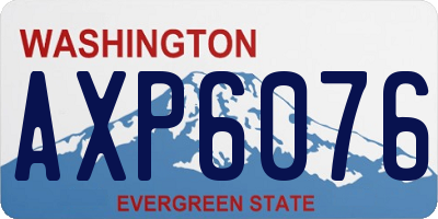 WA license plate AXP6076
