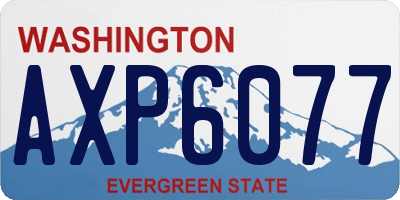 WA license plate AXP6077