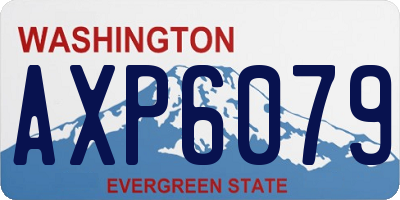 WA license plate AXP6079