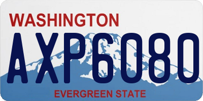 WA license plate AXP6080